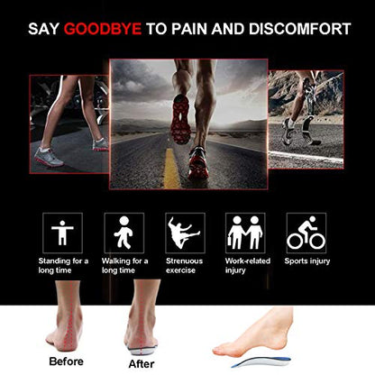3/4 Length Orthotic Inserts, Half Shoe Insoles for Plantar Fasciitis - size: L - W11-12.5 | M9.5-11