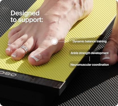 Kinesis Board for Balance with Micro-Wobble and Naboso Texture used with Exercise in Physical Therapy, Fitness and Home Gym