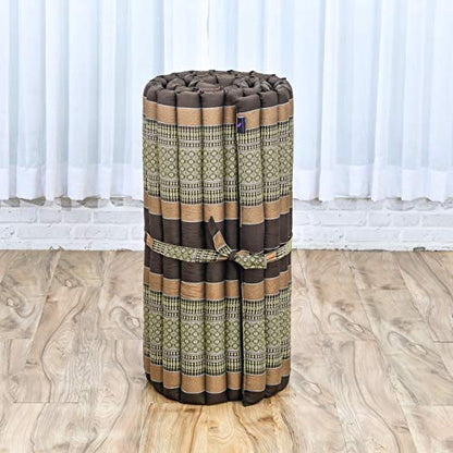 Leewadee Thai Roll Mat 75 x 28 inches Kapok Firm - color: Sf10 - Brown, size: M: 75x28"