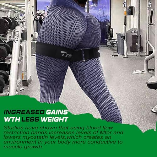 Occlusion Bands for Women Glutes & Hip Building, Blood Flow Restriction Bands BFR Bundle Booty Bands, Best Fabric Resistance Bands for Exercising Your Butt, Squat, Thigh, Fitness - color: Black