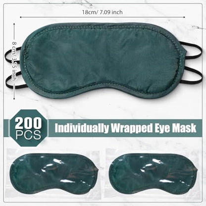 Tarpop 200 Pcs Eye Masks Adjustable Sleeping Mask, Dark Green - color: Dark Green