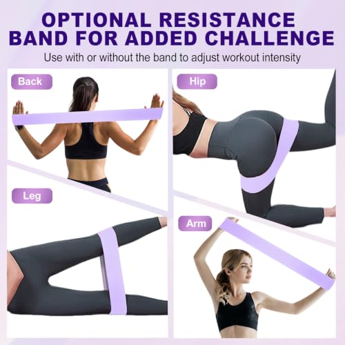 Pelvic Floor Exercise Devices 35LB Resistance Thigh Trainer with Band - size: Purple