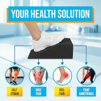 Slant Board for Heel Elevated Squat Weightlifting Calf Stretcher Slant Board for Mobility Balance and Strength Performance Pack of 2