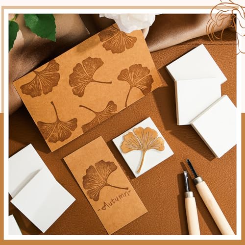 Frienda 24 Pcs 2" x 2" Rubber Carving Block Printmaking Stamp, White | Easy to Carve, for Printmaking, Stamp Making, DIY Crafting, Scrapbook, Painting, Soft Linoleum for Beginners, Professionals - color: White