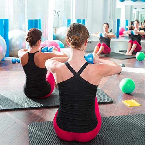 Yes4All Weighted Toning Balls for Exercise, Soft Medicine Balls for Exercise, Pilates, Yoga, Balance, Flexibility, 2-10lbs - color: Blue, style: A. Smooth
