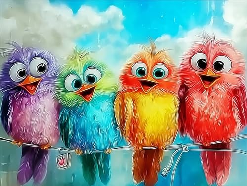 NDNXYXGS Paint by Numbers Kits for Adults,Animals DIY Painting Kit on Canvas,Bird Color by Numbers,Large Adult Paint by Number for Wall Decor and Gifts (Bird) - color: bird