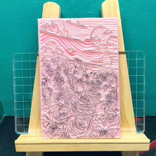 Linoleum Blocks for Printmaking, Pink Rubber Stamp Carving Blocks Rubber Carving Blocks Linocut Block for Stamp Maker Printmaking Supplies (Pink - 6 Pack) - color: Pink - 6 Pack