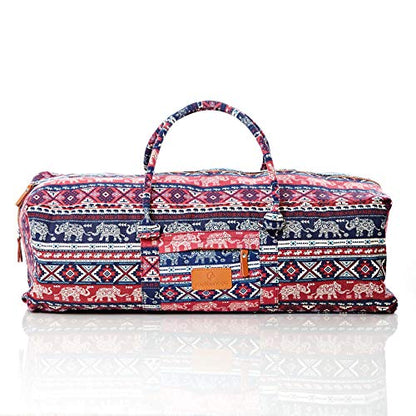 #DoYourYoga Full-Zip Extra Large Yoga Mat Tote Bag with Multi-Functional Storage Pockets for Sports Gym Pilates »Ghanpati« - color: Indian Elephant