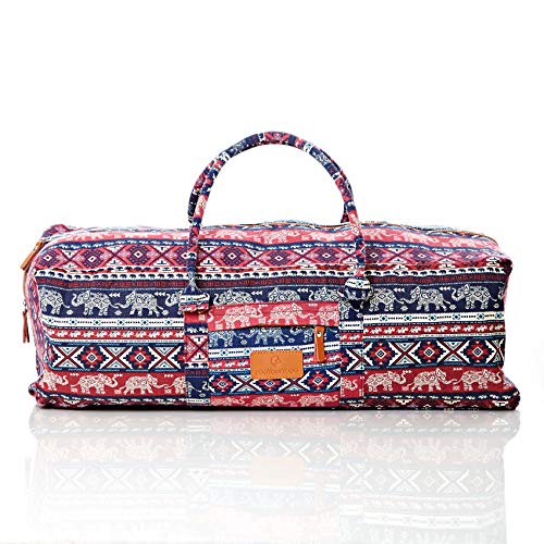 #DoYourYoga Full-Zip Extra Large Yoga Mat Tote Bag with Multi-Functional Storage Pockets for Sports Gym Pilates »Ghanpati« - color: Indian Elephant