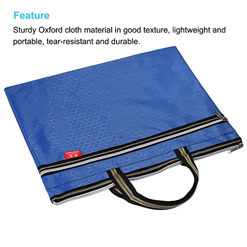 PATIKIL Waterproof Zipper File Bag, Documents Storage Zip Pouch, Blue | 11x14inch Bag Books Tools for Office Travel - color: Blue