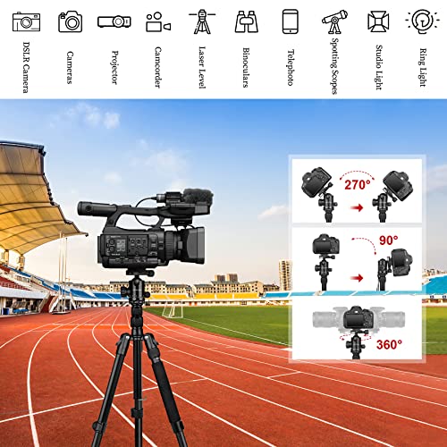 JOILCAN Tripod for Camera, 81" Camera Tripod Stand, 83 inches DSLR Tripods & Monopods, Heavy Duty Travel Tripod for Binoculars Laser Level Spotting Scope Telescope, Max Load 35lb - color: Black