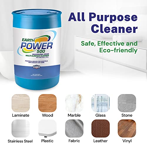 Earth Power Hypochlorous Acid 500 PPM Multipurpose Cleaner – 50 Gallon - style: 50 Gallons