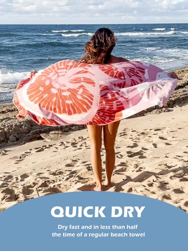 Eunzel 2 Pack Microfiber Beach Towel, Quick Dry Travel Towel Large Sand Free Towel for Beach, Camping, Swim Pool, Gym, Sports& Yoga 71"x32", Whale& Jellyfish - color: Whale& Jellyfish