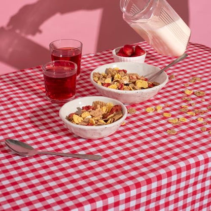 Plastic Table Cloth, 310 Ft X 54 In Plastic Table Cover Gingham Tablecloth | Red and White Checkered Tablecloth Roll with Cutter PEVA Plastic Table Cloth Disposable for Backyard BBQ, Gathering, Buffet - color: Red Checkered, size: 3720" x 54" (Rectangular