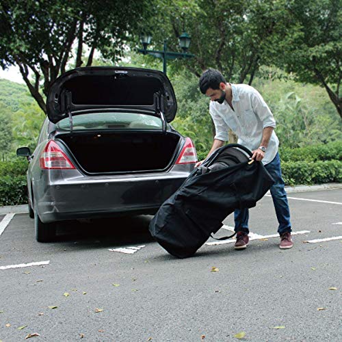 Sports Duffle Bag - Extra Large Travel Duffel Luggage Bag with Upgrade Zipper, Sturdy & Water Resistant, Black (Black 47inch) - size: 47inch