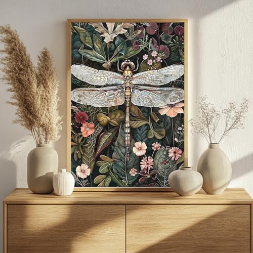 Dragonfly Paint by Numbers Kit for Adults, 16x20 inch | DIY Painting Kits Crafts for Adults, Relieve Stress, Gift, Home Wall Decor - color: Dragon