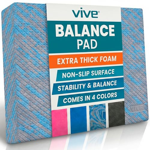 Vive Balance Pad - Foam Large Yoga Mat Trainer for Physical Therapy, Stability Workout, Knee and Ankle Exercise, Strength Training, Rehab - Chair Cushion for Adults, Kids, and Travel - color: Storm Swirl