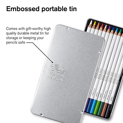 Winsor & Newton Studio Collection, Watercolor Pencils, Set of 12 | Highly pigmented, Wax-Based, Can be Used Wet/Dry, Add Water & Brush to Create Painterly Effects, Break-Resistant Points. - style: 12 Watercolor Pencils