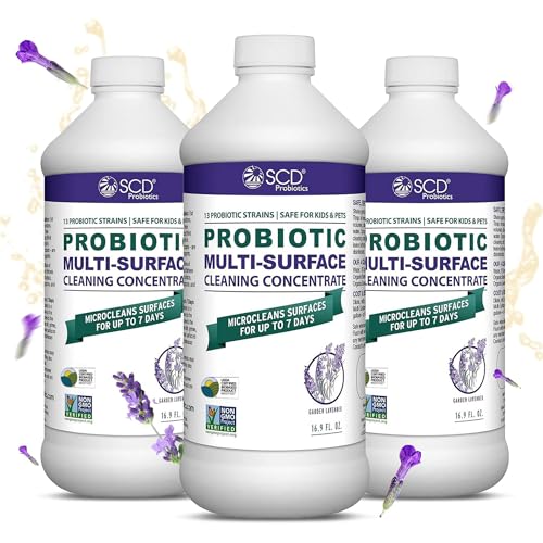 SCD Probiotics Cleaning Concentrate Lavender, Plant-based Cleaner – 3 Pack - size: 17 Fl Oz (Pack of 3)
