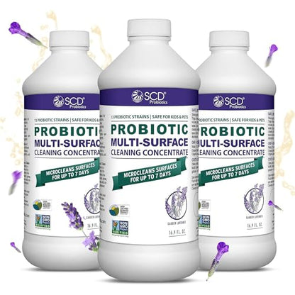 SCD Probiotics Cleaning Concentrate Lavender, Plant-based Cleaner – 3 Pack - size: 17 Fl Oz (Pack of 3)