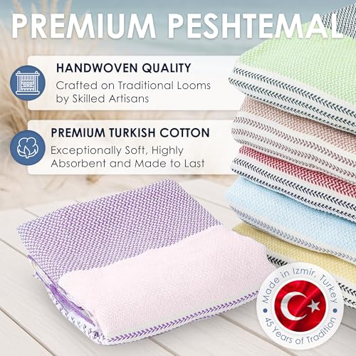 ATANI Turkish Beach Towel, Converts to a Bag, Oversized 100% Cotton Bath Towels Lightweight Quick-Dry Beach Blanket for Travel, Picnic, Camping, Yoga and Pool (Lavender, 71 inc x 39 inc) - color: Lavender, size: 71 inc x 39 inc