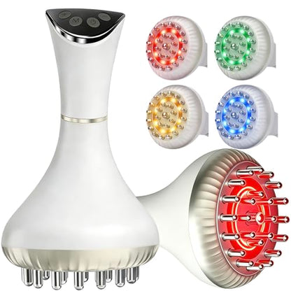 Lymphatic Drainage Massager for Body Sculpting & Cellulite – Body Sculpting Machine & Anti Cellulite Massage Tool for Stretch Marks with 4-Color Light, Pulse, Heat & Vibration for Waist, Legs & Arms
