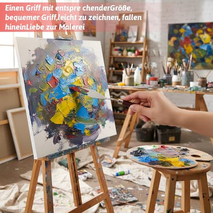 Artist Palette Knife Set - Palette Knives Stainless Steel Spatula Palette Knife for Beginners & Pros Oil Painting Supplies for Acrylic Painting Oil Colors Canvas