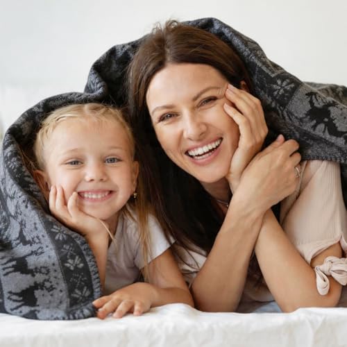 CAI TENG Fleece Blanket 6 Pack 50 X 60 Inch Christmas Blankets Throw Grey - color: Christmas Grey