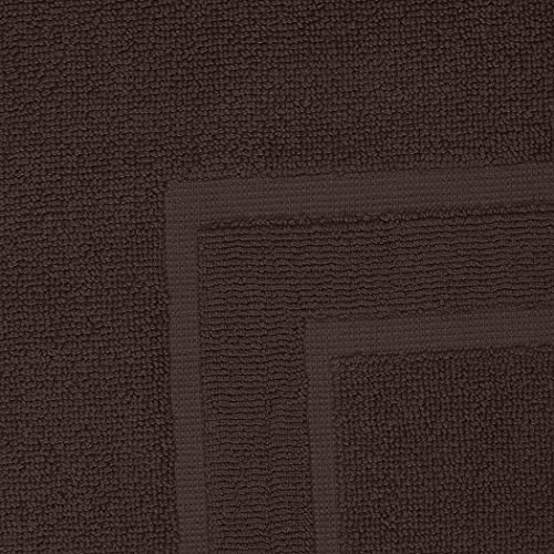 GLAMBURG Premium Cotton 20x32 inch 2-Pack Bath Mats - 100% Ringspun Cotton - Luxury Hotel & Spa Quality - 800 GSM - Durable Soft Highly Absorbent - Machine Washable - Chocolate Brown - color: Chocolate Brown