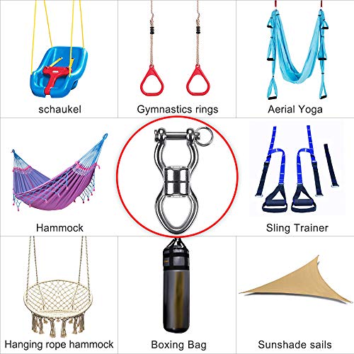 SELEWARE Heavy Duty Bearing Swing Swivel, 360° Rotation Hanging Accessory - color: Swivel (D) Only