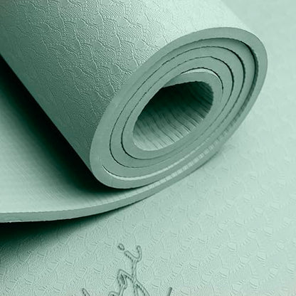 Recovery Lyfe Yoga Mat – “One Day at a Time” Engraving, Non-Slip Eco TPE, Sage Green, 72" x 24" x 6mm, Yoga & Meditation Mat for Recovery and Grounding