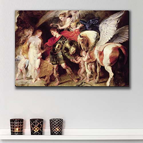 wall26 - Oil Painting of Perseus and Andromeda by Peter Paul Rubens - Baroque Style - Angels, Pegasus, Catholic - Canvas Art Home Art - 12x18 inches - color: 10. Perseus and Andromeda, size: 18"L x 12"W