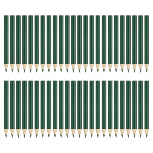 PATIKIL Medium Green Colored Pencils Set,48 Pcs Oil Color Pencils Wooden 3.5inch Coloring Drawing Half Pencils for Artists Art Painting - color: Medium Green