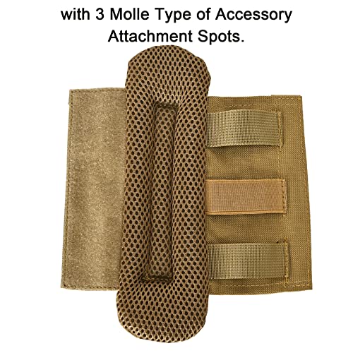 2 Pack Shoulder Strap Pad,Vest Shoulder Strap Pads Backpack Strap Pads Fit 2'' Sling Bags Shoulder Straps - color: Khaki