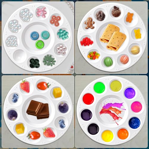 20Pcs Paint Tray Palettes, Plastic Paint Pallets, Watercolor Palette | [Painting Tray for Painting Party][DIY Craft and Art Painting]