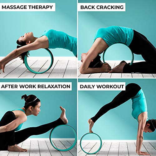 Florensi Yoga & Meditation Bundle | Ocean Abyss Meditation Cushion & Yoga Wheel 3 Pack