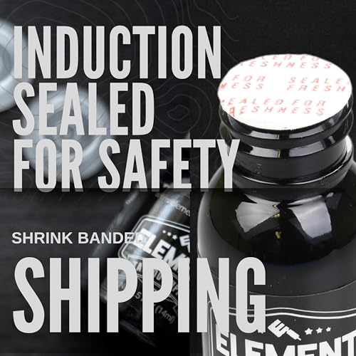 Element Tattoo Supply Black Tattoo Ink for Skin, 1oz Bottle | professional black ink for skin, smooth reliable flow, deep bold saturation, USA made, vegan formula, trusted by artists - size: 1oz