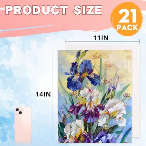 Canvases for Painting 11x14 Inch, 21 Pack Blank Painting Canvas Boards for Painting Supplies-Cotton Canvas Panels Acid-Free Primed for Oil Paint,Watercolor, Acrylic Paint, Gouache and Tempera. - size: 11*14in 21pack