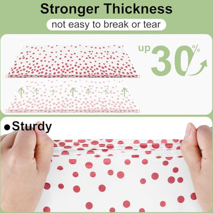 3 Packs Dot Disposable Table Cloth, 54 x 108 Inch Waterproof Plastic Tablecloth, Rectangle Pink Dots in White Table Covers for Picnic, Birthday, Party and Back to School - color: Pink in White, size: 54" x 108"