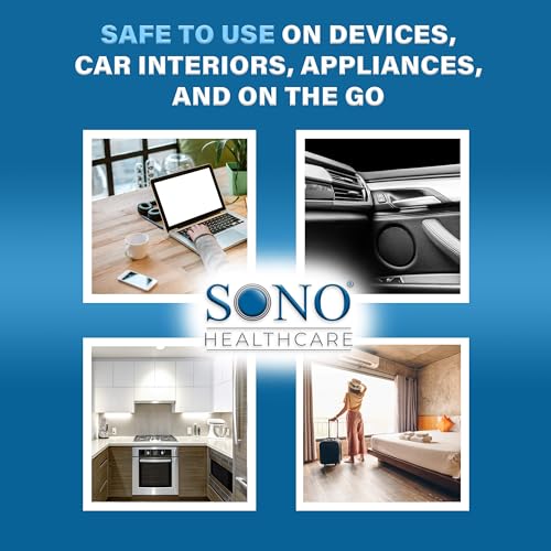 SONO Disinfecting Wipes - Alcohol-Free, No Bleach, Medical-Grade I Multi-Surface Cleaning for Home, School, Office, Hospital, Gym I Gentle on Electronic Devices I Everyday Use I 80 CT - size: 80 Count (Pack of 1)