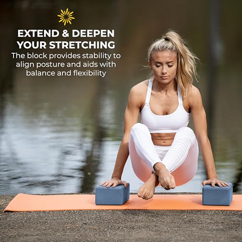 Bulk 4in Foam Yoga Blocks, 10 Pack - color: Slate