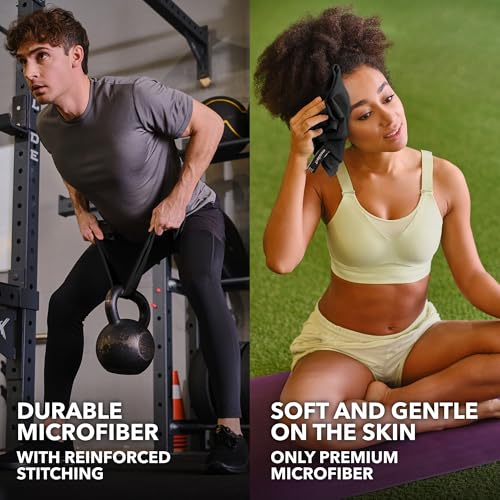 Trailoom Microfiber Gym Towels, Quick Dry, Highly Absorbing, Odor-Free - color: Black