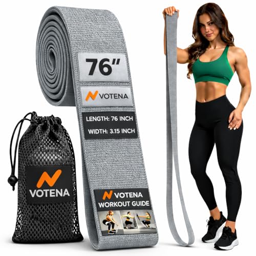 76 Inch Extended Length Resistance Bands - Heavy Duty Elastic Fabric & Natural Rubber Long Workout Loop for Pull Up Assist, Vertical Jump Training, Mobility & Full Body Fitness - color: 회색.