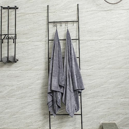 JML Bath Towels Set, 4 Pack, 30" x 60", Grey - color: - Grey, size: 4 Pack (30 in x 60 in)