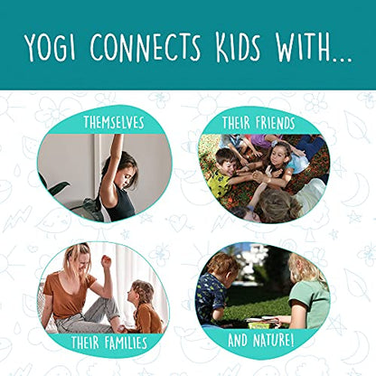 YOGi FUN Ultimate Yoga Bundle - 40 Yoga Cards + Wooden Dice Game Set | Educational Activities for Kids Ages 5+ | ADHD Therapy Montessori Waldorf Classroom | Boys Girls Physical Emotional Development
