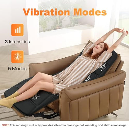 CILI Full Body Massage Mat with Heat, Upgrade Graphene Heating Vibration Back Massage Pad, Full Body Massager for Bed Chair Sofa, Massage Mattress Pad, Ideal Gifts for Mom Dad