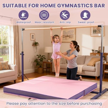 Nuanchu 4" Thickened Bi-fold Gymnastics Mat Crash Landing Pad | 4 x 4 ft Bifolding Gymnastics Mat with Carrying Handles for Tumbling, Yoga, Cheerleading, Stretching and Home Training