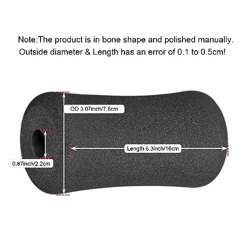 Sponge Foam Foot Pad Roller Pair, Used for Replacing Gym Exercise Equipment, Suitable for 1-inch Rod (Foam 6.3" X 3.07" Od X 0.87" Id) - color: Foam 6.3" X 3.07" Od X 0.87" Id