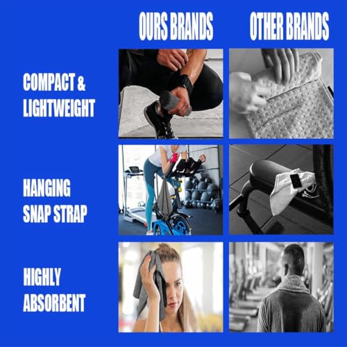 Microfiber Quick Dry Gym Towel, Lint Free Odor-Free Absorbent Fiber, Fast Drying, Men & Women Workout Gear for Body Sweat, Working Out, Towels (Grey, 5Pack - 16 * 27Inch) - color: Grey, size: 5Pack - 16*27Inch