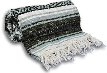YogaAccessories Traditional Mexican Yoga Blanket - color: Gray